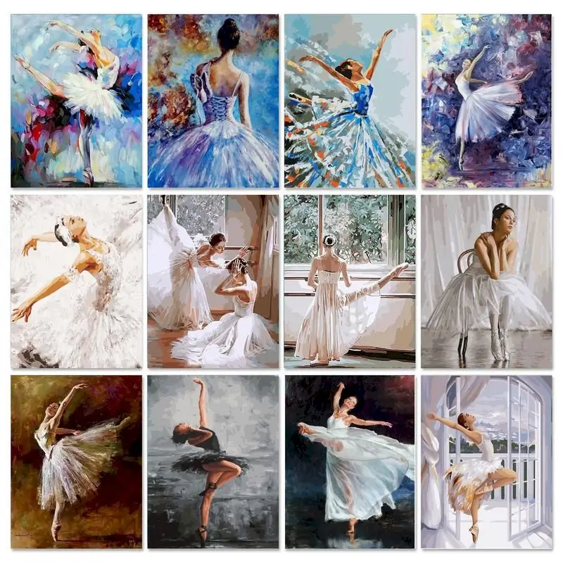 

GATYZTORY Ballet Girl Pictures By Numbers Kits Drawing Canvas HandPainted Oil Paint For Painting Home Decoration Gift Art