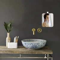 shaving mirrors makeup mirror hotel hung part replacement sticker tool wall mounted adapter assembly bathroom durable