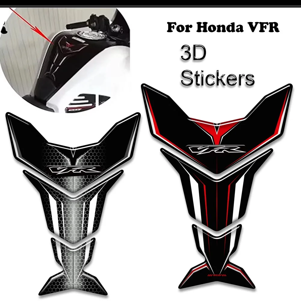 Фото Мотоцикл для Honda VFR 400 600 700 750 800 1200 X F VFR800 Накладка на бак Газ Мазут Комплект защиты колена рыбья кость Наклейки Наклейки №1