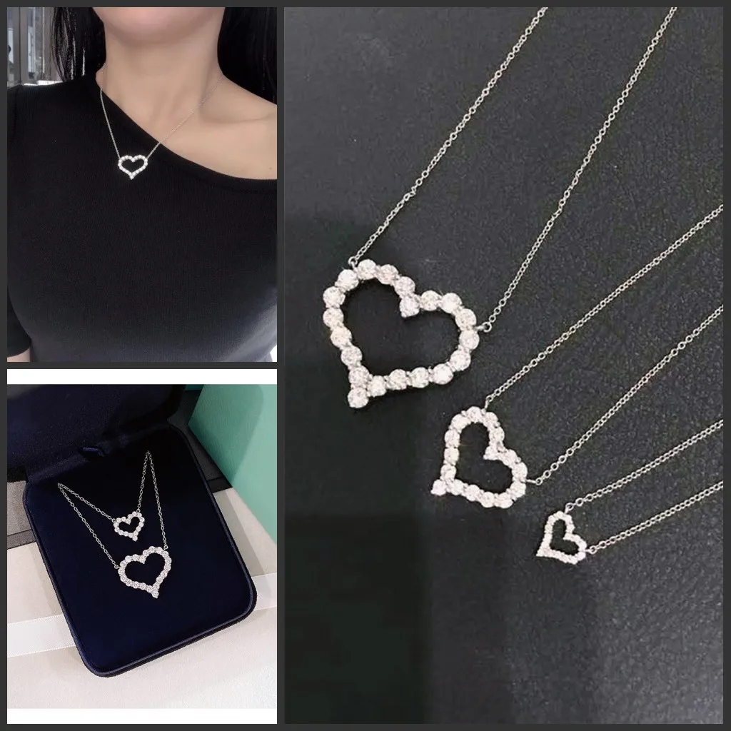 

Женское ожерелье из серебра 925 пробы, с подвеской в виде сердца