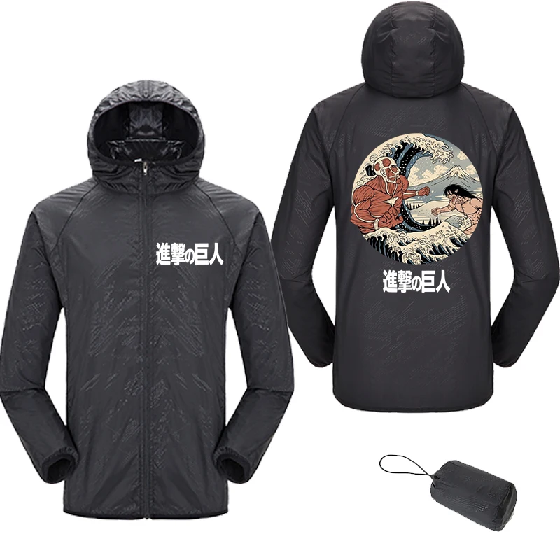 

Attack On Titan Cycling Sports unisex Breathable Reflective Sun Protection Clothing Bike Long Sleeve Coat