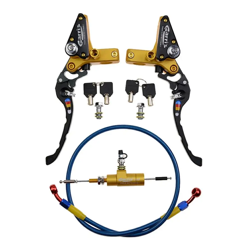 

GOOFIT GOLD 22mm CNC Motorcycle Hydraulic Brake Pump Clutch Master Cylinder Lever Adjustable for Pocket Dirt Pit Bike ATV 125cc