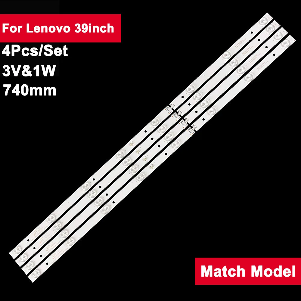 

4pcs TV Led Backlight Strips For Lenovo 39inch 39G5 39S570 39H200 39CN06 LC390TA2A CN39GN742 39AL2600 40M39 39E5 CRH-K3853535040