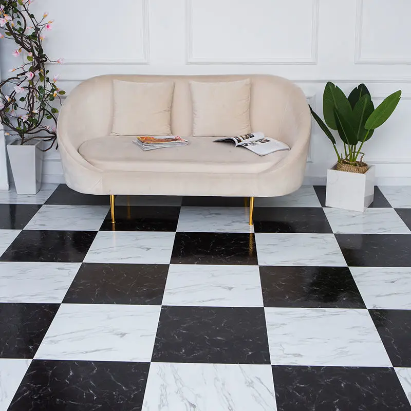 

12/24 Pieces Marble 3D Wall Sticker Floor Sticker 30x30cm PVC Self Adhesive Waterproof Decorative Sticker for Home DIY House