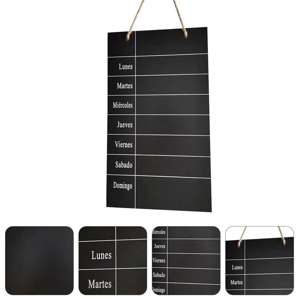 

Home Decoration Chalk Board DIY Wood Household Blackboard Hanging Rope Writing Boxwood Message