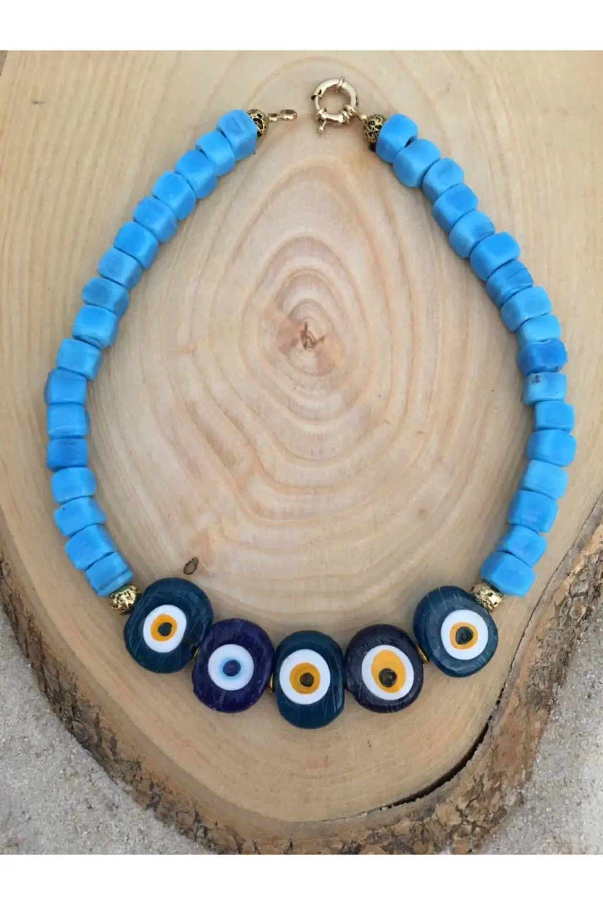 

Women's Fashion Jewelry Necklace Blue Glass Evil Eye Necklace
