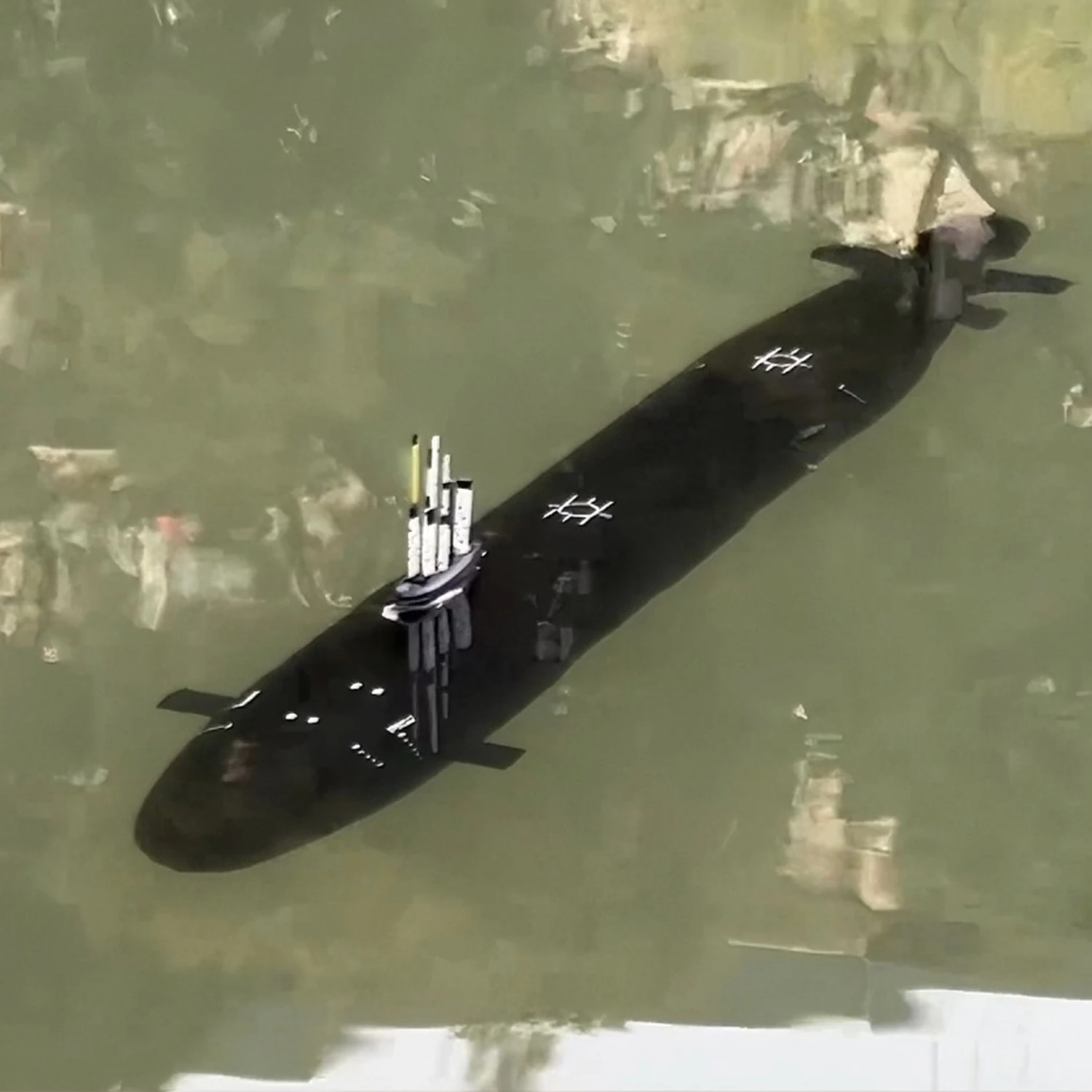 Фото Радиоуправляемая модель подводной лодки Seawolf-class 1/144, 70 см, с функцией запуска, готовая к запуску (RTR), игрушечный военный корабль №4