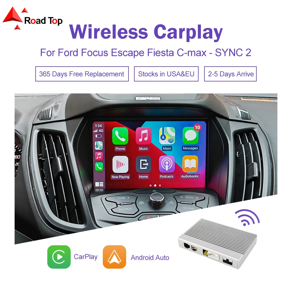 Беспроводной CarPlay для Ford Focus Escape Fiesta C-max Android автомобильный интерфейс Mirror Link AirPlay Автомобильная камера просмотр автомобиля