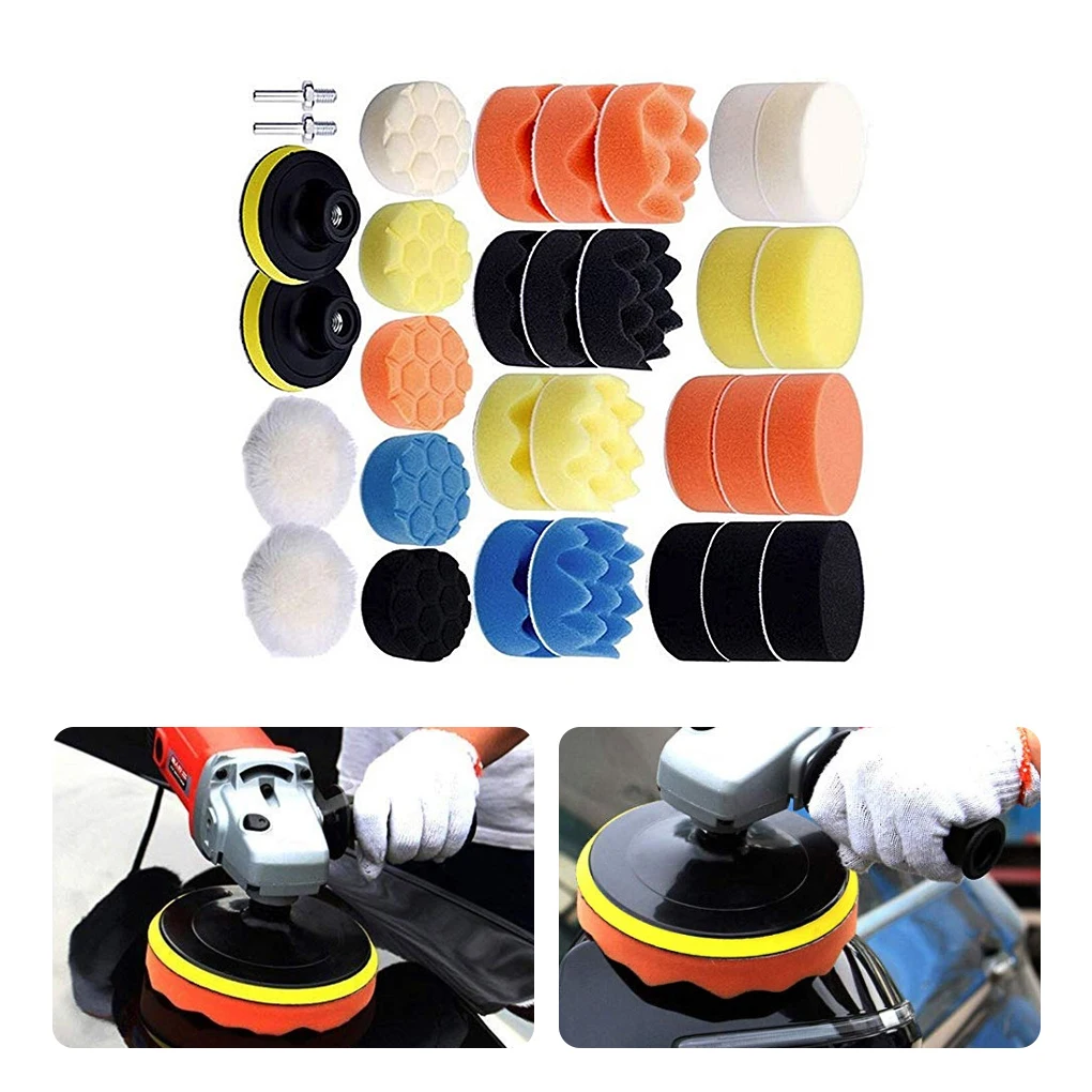 

Набор из 31 полировочных прокладок для салона красоты автомобиля, 80 мм, полировочные диски для авто и воска, полировочные прокладки для очистки, полировка M10 M14 многоразового использования
