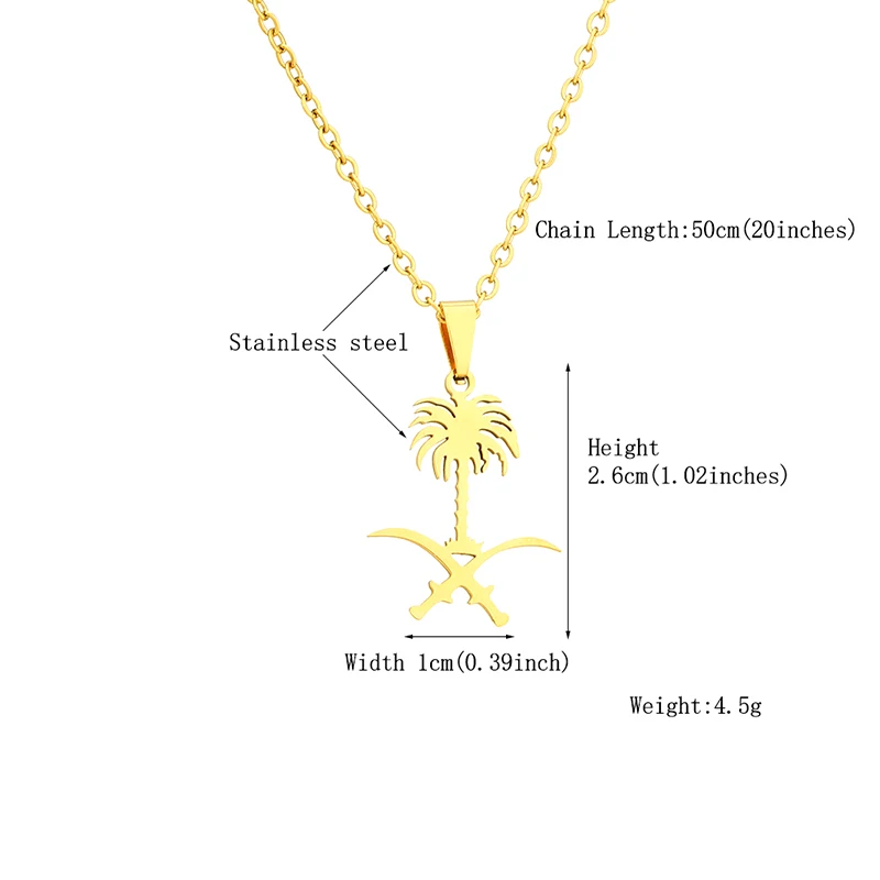 Ожерелье с подвеской в виде символа национального герба Саудовской Аравии замок