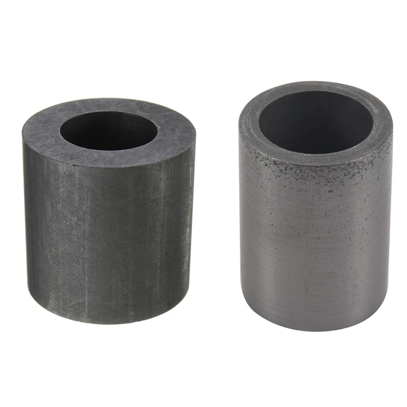 

2Pcs Pure Graphite Crucible Cup Propane Torch Melting Gold Silver Copper Metal Black - 30Mm X 30Mm & 40X30mm