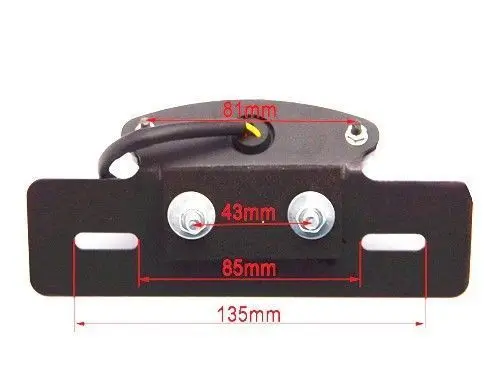 Smoke LED Brake Tail Light W/ License Plate Mount Cruiser Old School Vintage VT |