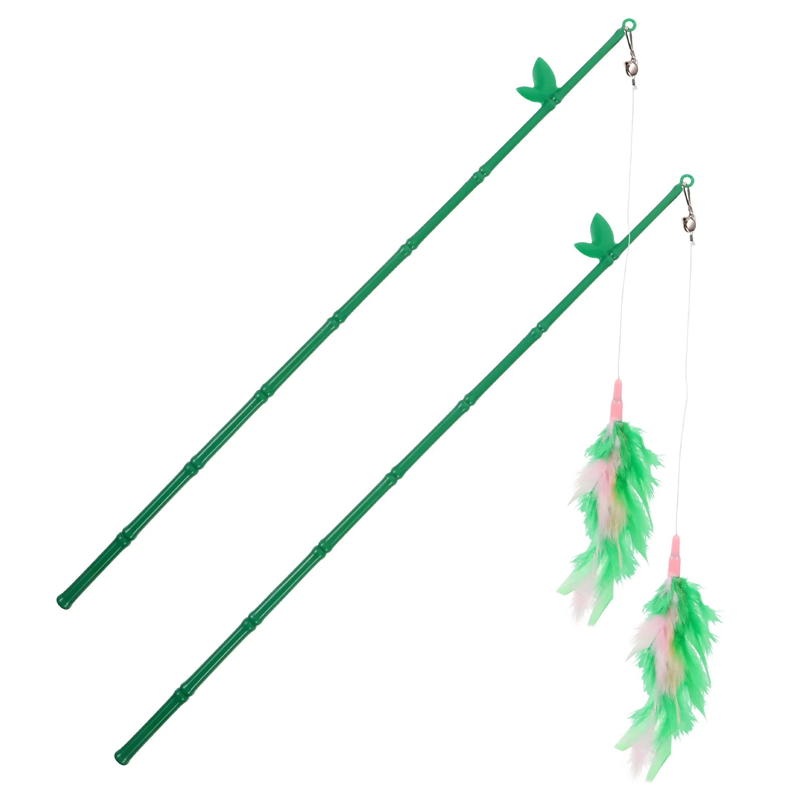 

2pcs Cat Toy Interactive Cat Toy Wand Plume Toy Funny Kitten Toy Cat Teaser Wand Pole Toy
