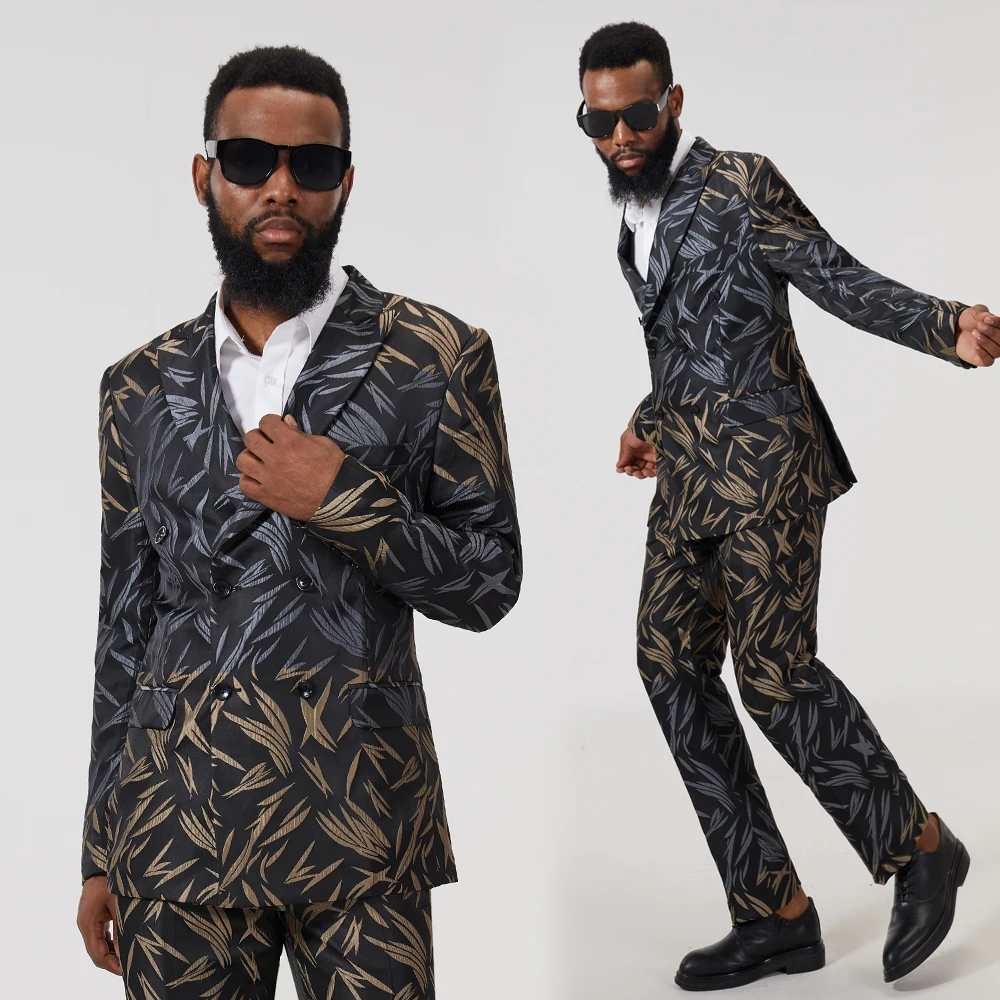 Двубортные мужские костюмные брюки 2022 деловое платье приталенные шаферы Женихи