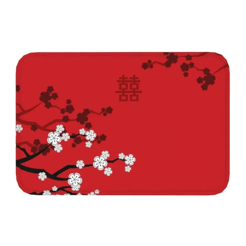 

Восточные цветы вишни Китайская свадьба двойного счастья дверь пол искусственный японский сакура входной ковер