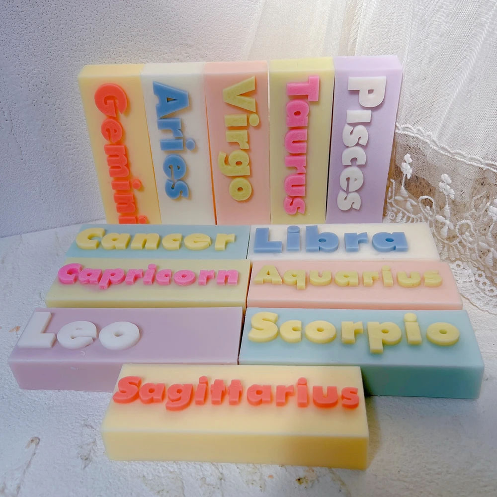 Силиконовые формы в виде знаков зодиака прямоугольной для свечи силиконовая