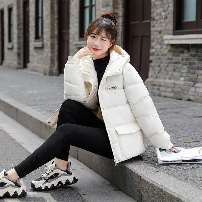 MEILLY DOLPHIN 2023 New Winter Puffer Jacket for Women Hooded Cotton Padded Solid Warm Oversized Casual Coat Women Parka Outwear