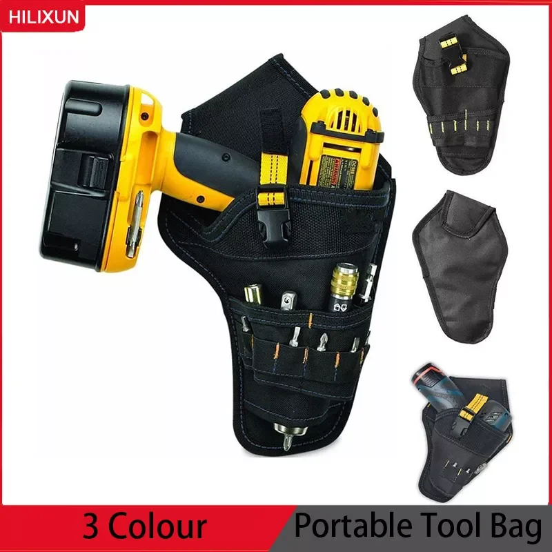 

NEW Portable Heavy Duty Drill Holster Electrician Tool Bag Drill Chuck Belt Storage Pocket For Cordless Drill Professional Tool