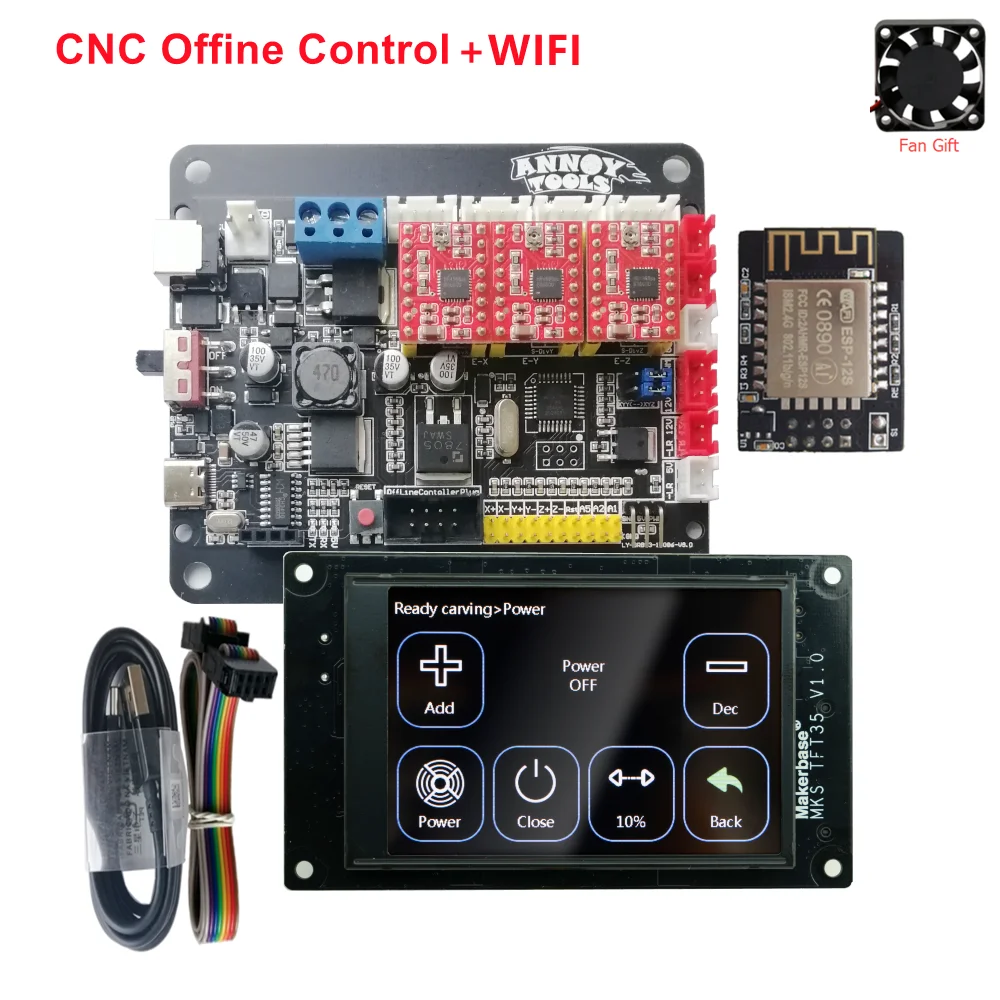 

GRBL OFFLINE controller board MKS DLC32 v2 control plate MKS TS35 touch screen CNC3018 Pro Max CNC laser carving upgrade kits