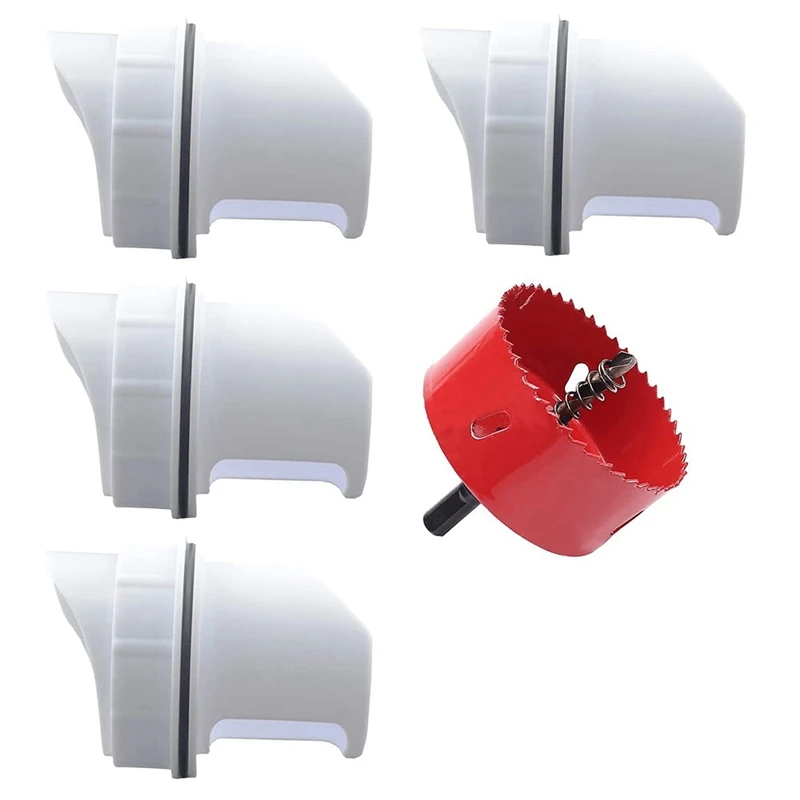 

DIY Chicken Feeder Rain Proof Poultry Feeder Port Gravity Feed Kit For Buckets, Barrels, Bins, Troughs