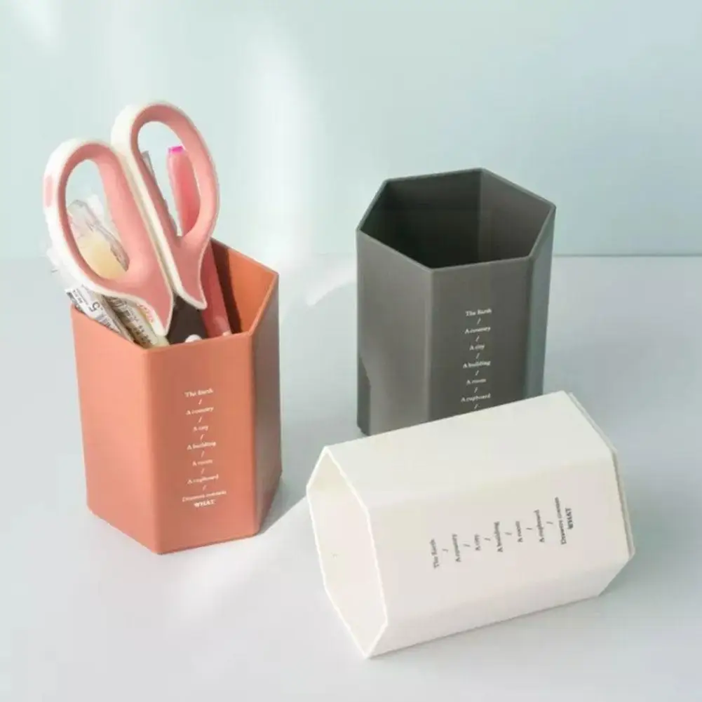 

Простой шестиугольный держатель для ручек, школьный держатель для студентов, Настольная японская модель B7A7