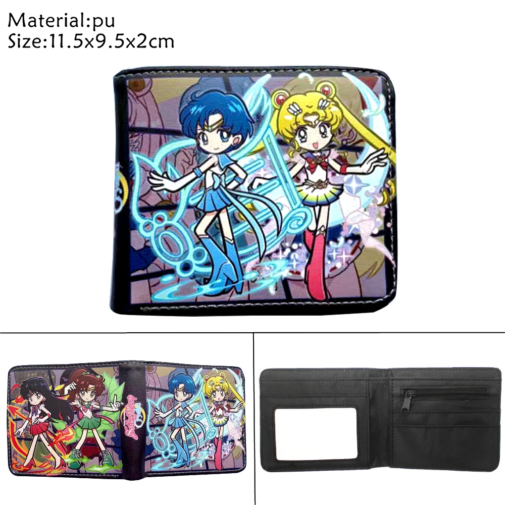 

Повседневный Кошелек из искусственной кожи для подростков с мультипликационным рисунком, короткий студенческий кошелек на молнии с карман...