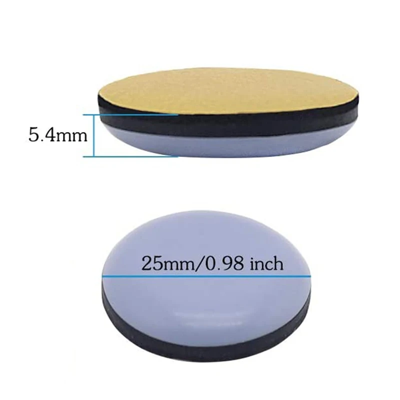 72 шт. самоклеящиеся Слайдеры для мебели 25 мм