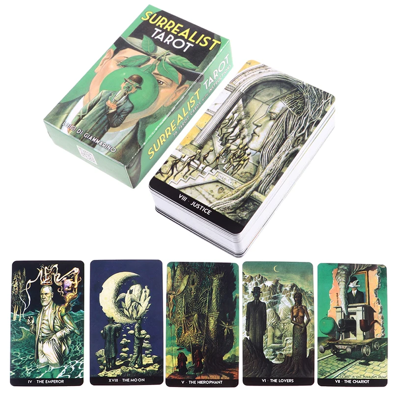 

78Pcs Surrealist Tarot Prophecy Divination Deck Family Party Board Game Card Tarot