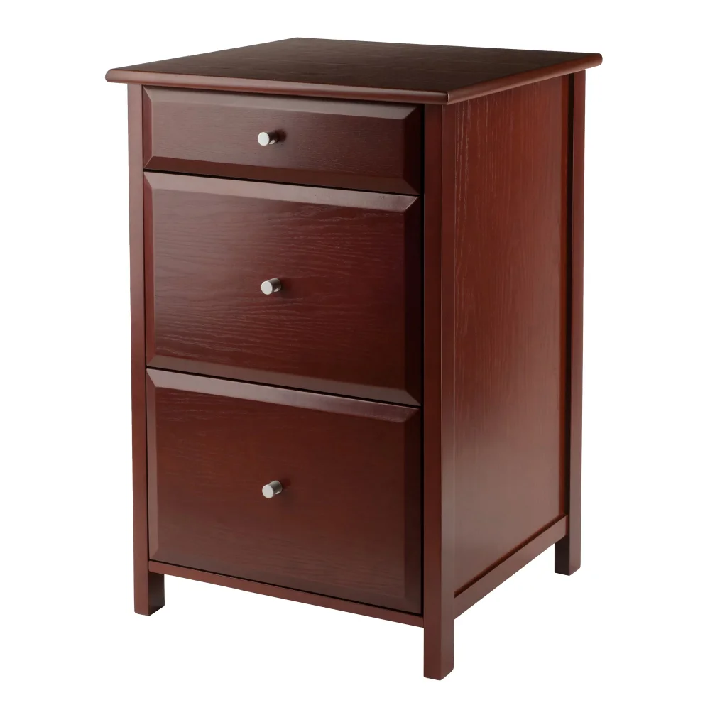 

Winsome Wood Delta Home Office File Cabinet, Walnut Finish Furniture Decoration Classical Elegance Nightstands