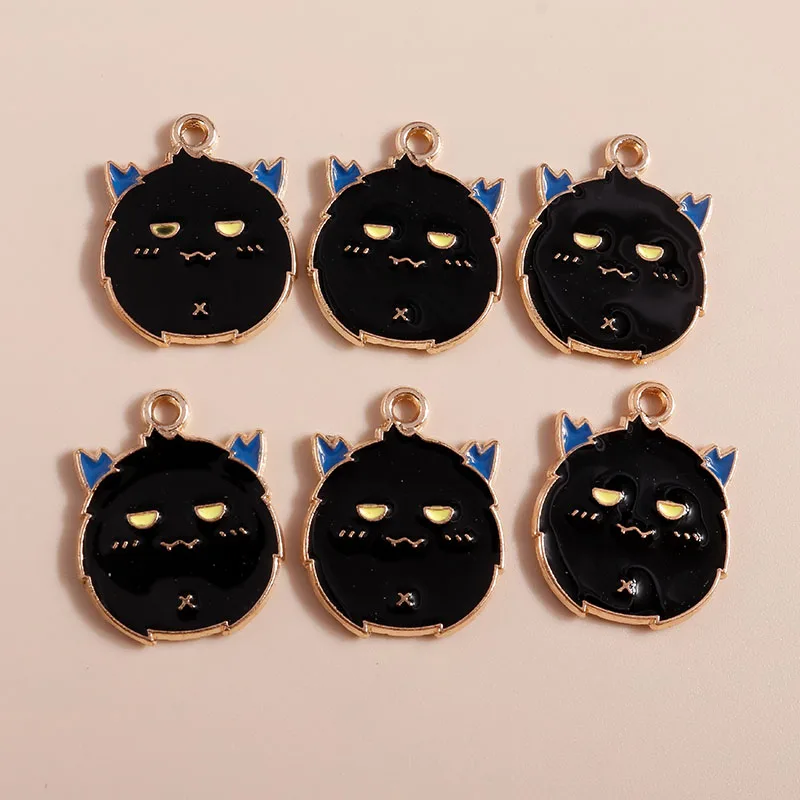 

10pcs 18x22mm Alloy Enamel Halloween Bat Charms Pendants for Necklaces Drop Earrings DIY Keychain Jewelry Making Findings Crafts