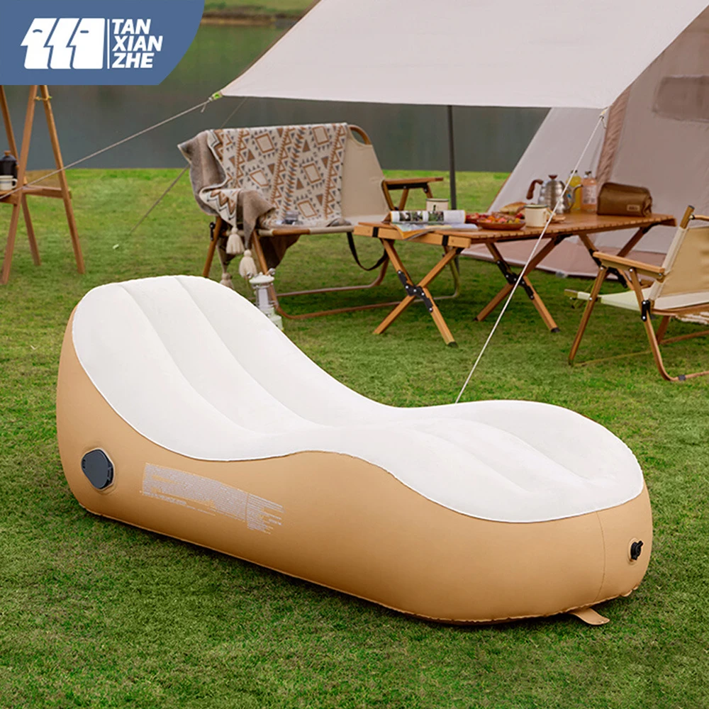 

TANXIANZHE Automatic Inflatable Sofa Outdoor Portable Sofa Bed with Portable Air Pump Household Recliner Camping Folding Chair