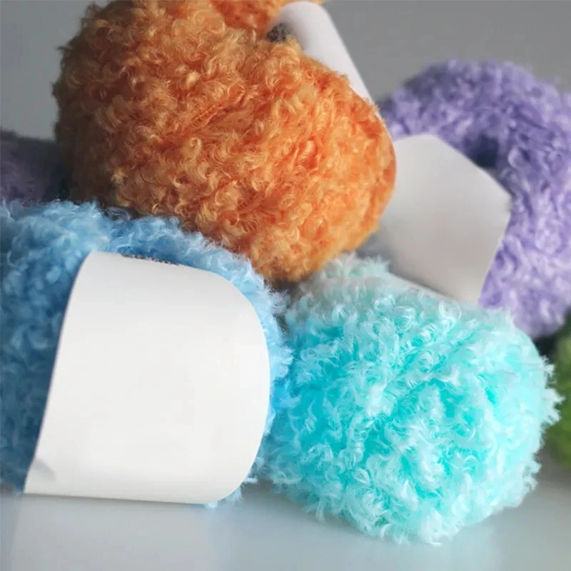 2 шт. 60 м кудрявая ультраплотная шерстяная пряжа полиэстер шерсть имитация плюша