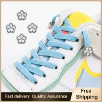 1 pair no tie shoelaces diamond elastic shoe laces plum buckle man woman for sneakers lazy shoes lace rubber band accessories