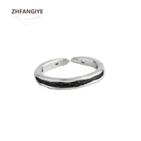 zhfangiye trendy women ring 925 silver jewelry accessories open finger rings for wedding party engagement bridal gift wholesale