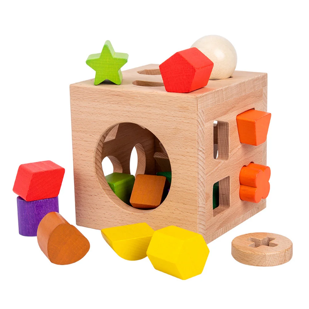 

1 Set Geometric Shape Matching Kids Building Block Early Educational
