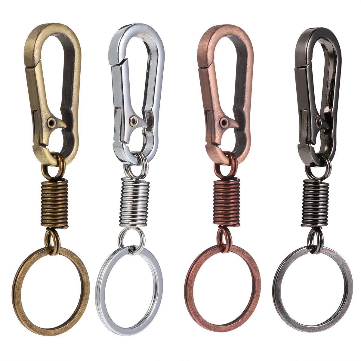 

4pcs Car Key Chain Metal Keychain Durable Keychain Key Ring (Random Color)
