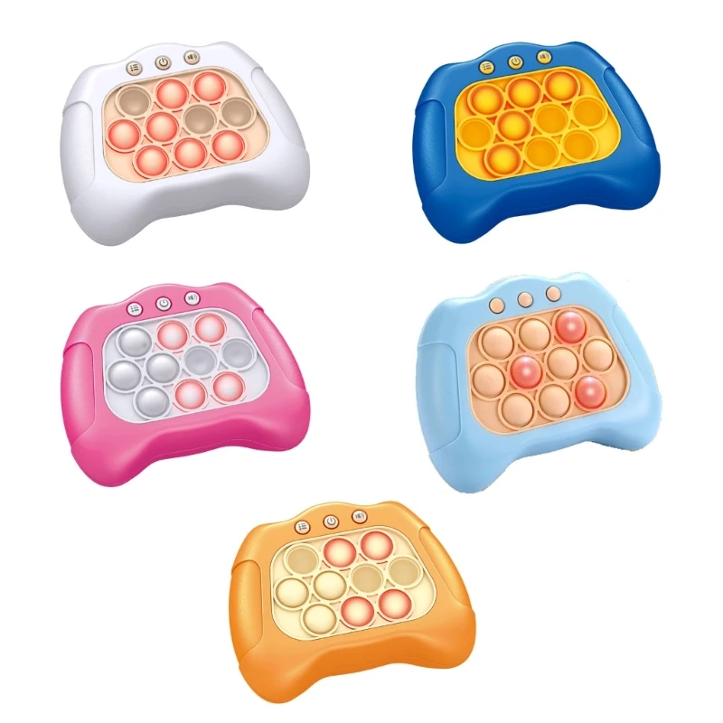 

Handheld Console Light Up Game Toy Sensory Toy Educational Press Puzzle Game Machine with Sound 3-9Y Kids Gift H37A