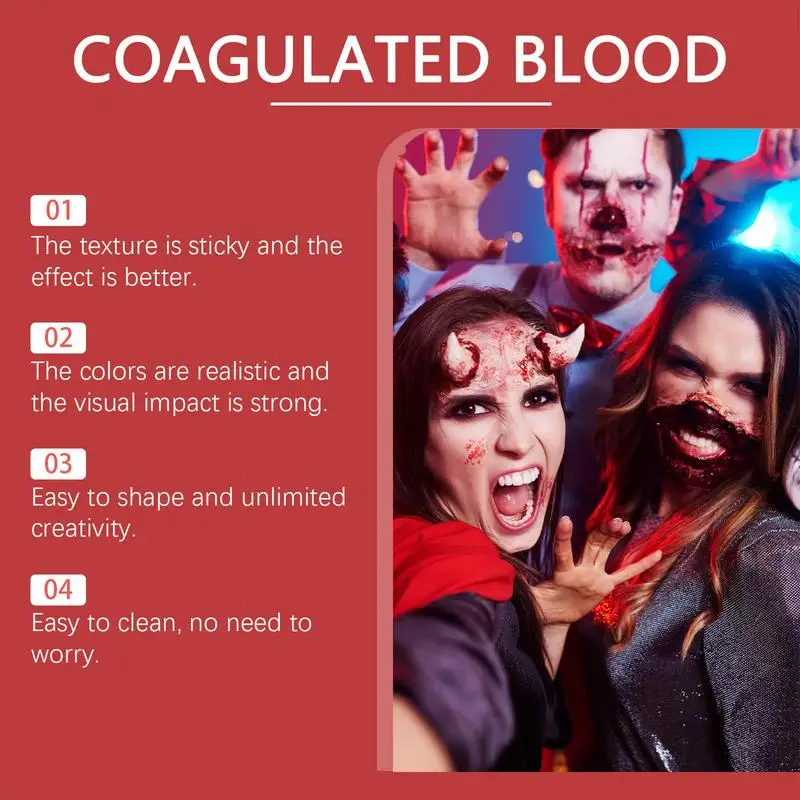 Имитация крема крови реалистичный моющийся сценический розыгрыш театральные