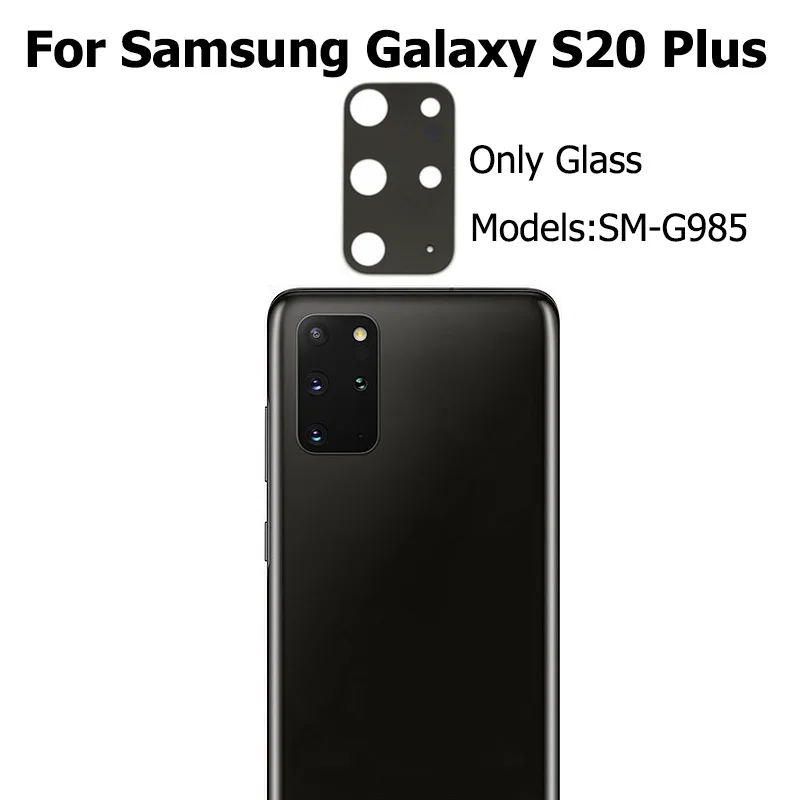 

10PCS Original Rear Camera Glass Lens For Samsung Galaxy S20 Plus Back Camera Glass Lens With Sticker Glue Replacement