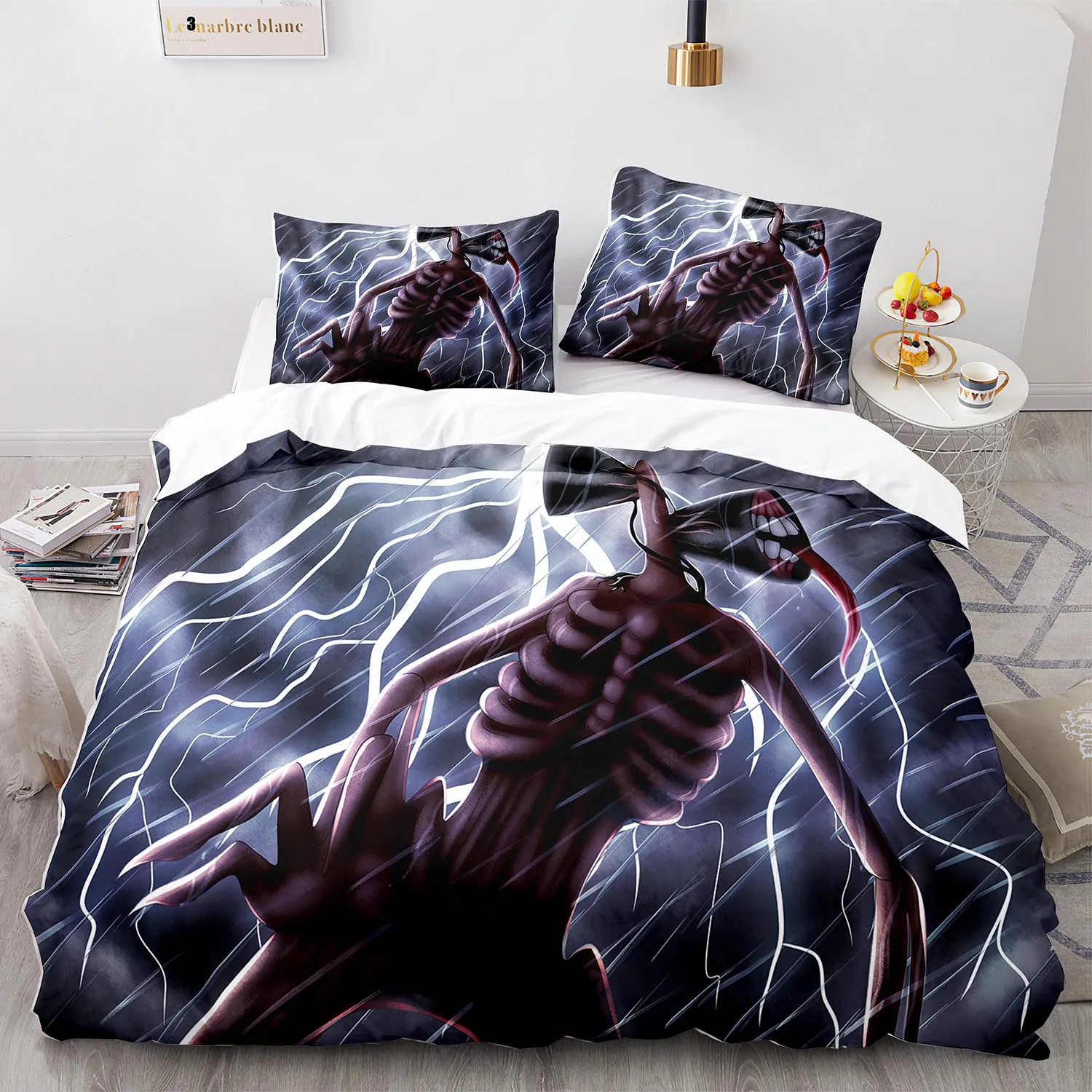 

Set Single Twin Full Queen Siren Head Bedding King Size Siren Head Bed Set Aldult Kid Bedroom Duvetcover Sets 3D Print 002