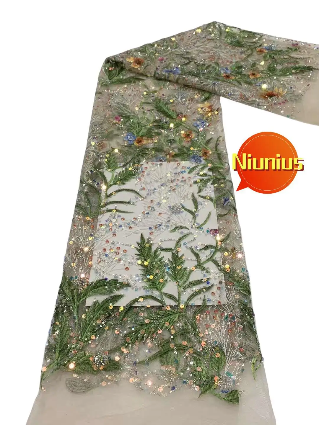 

Высококачественное изящное элегантное Австрийское кружево с вышивкой Afriacan мягкий кружевной тюль с блестками для свадебного платья NN_2198