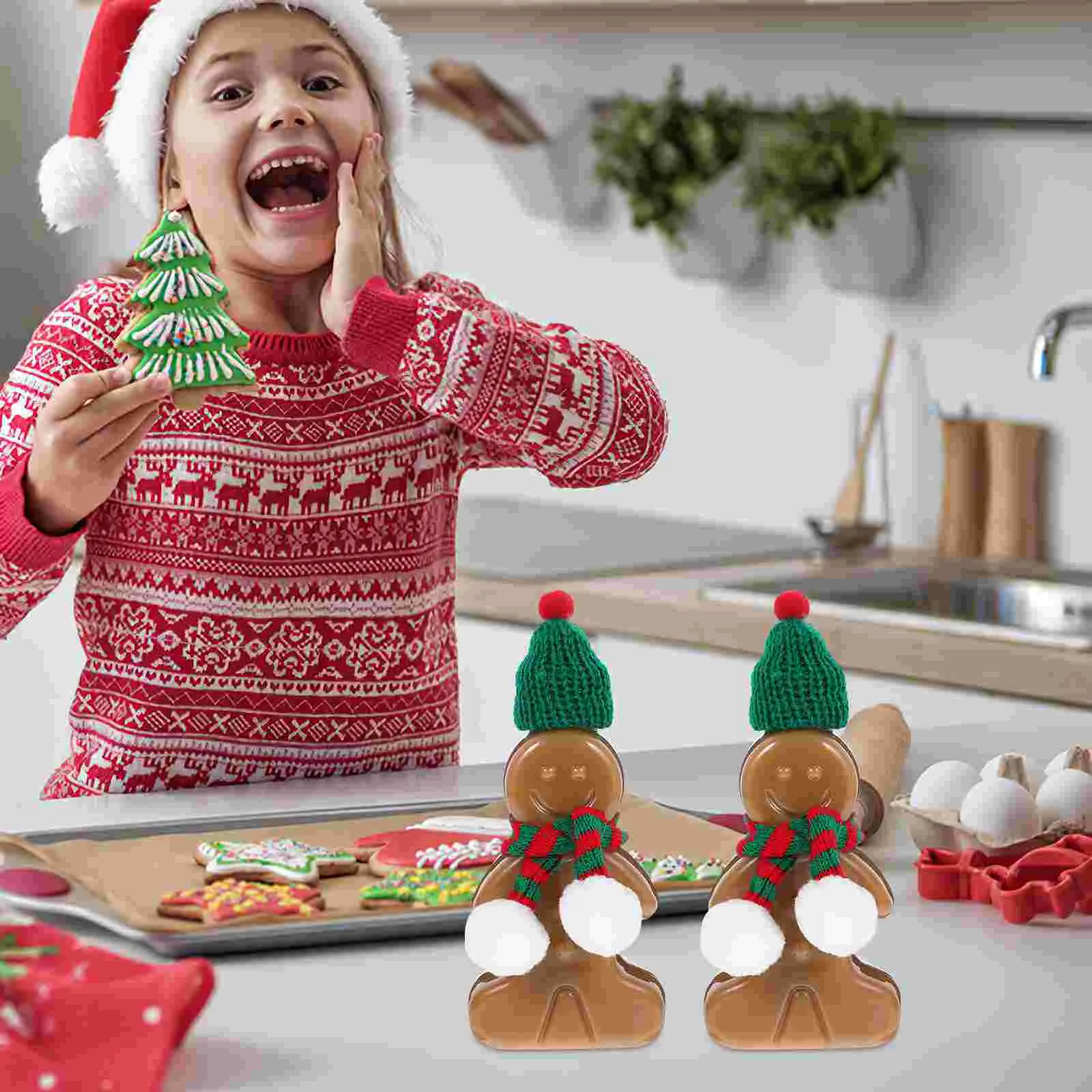 Пряничный человечек бутылка для напитков банка сока конфет вечерние упаковочные