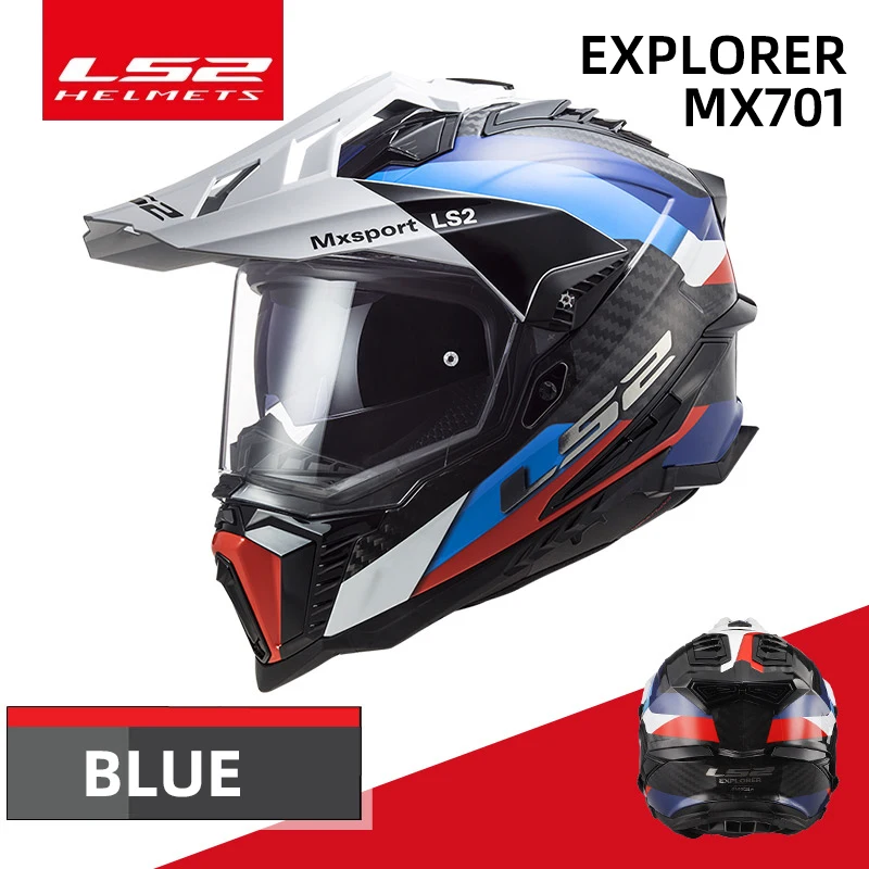 Original LS2 EXPLORER Off-road Motorcycle helmet ls2 MX701 carbon fiber motocross helmets