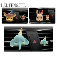 ledtengjie 2pcsset car air outlet perfume clip cute small animal elephant deer car perfume decoration auto accessories sale