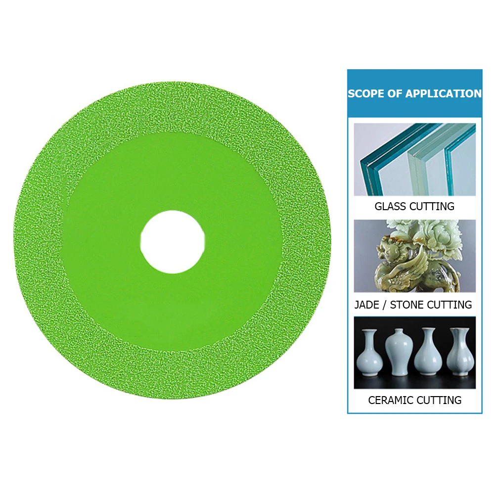 

1PC Diamond Disc Saw Blade Ceramic And Ordinary Glass Tile Jade Marble Polishing Cutting Blade Sharp Brazing Grinding Disc 100mm