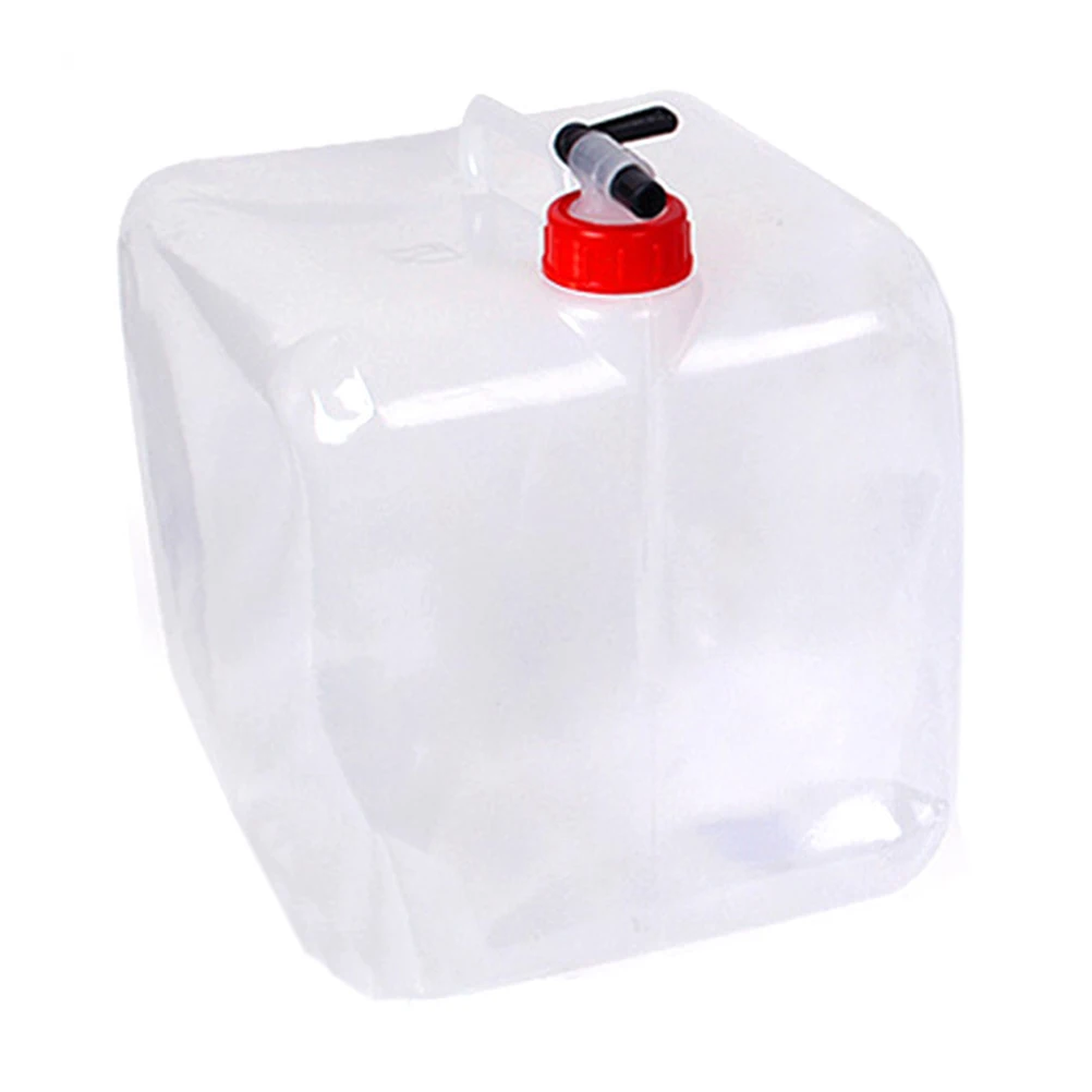 

15L Collapsible Water Container With Spigot Camping Water Storage Carrier Jug Foldable Portable Water Canteen For Camping