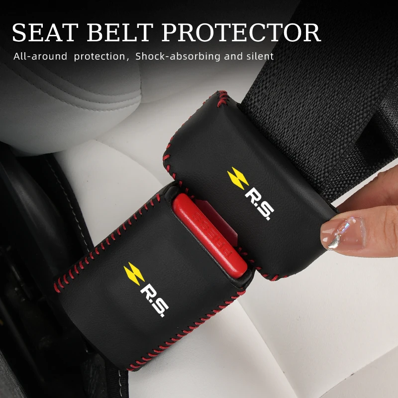 2 шт. кожаный защитный чехол с пряжкой ремня безопасности для Renault QM6 Kardian Rafale Espace