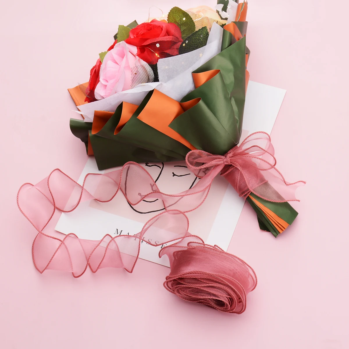 Декоративная лента из органзы 4 см x 10 м |