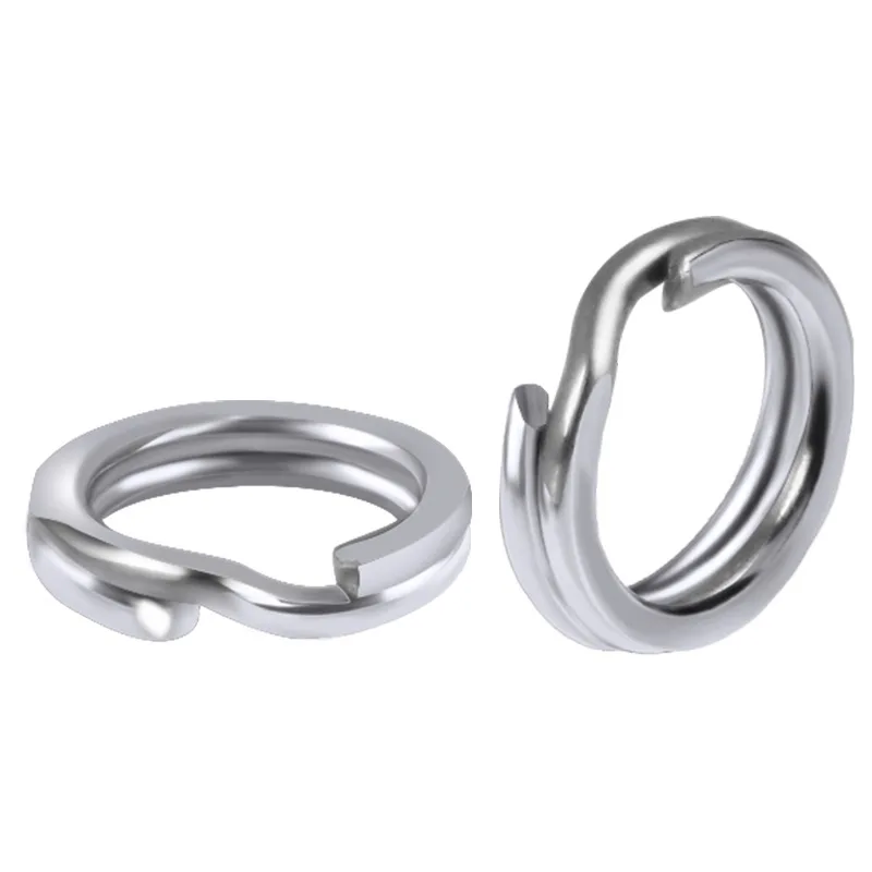 

100pcs Fishing Split Rings for CrankHard Bait Silver Stainless Steel 5-9mm Fishing Connector Accessories Tackle