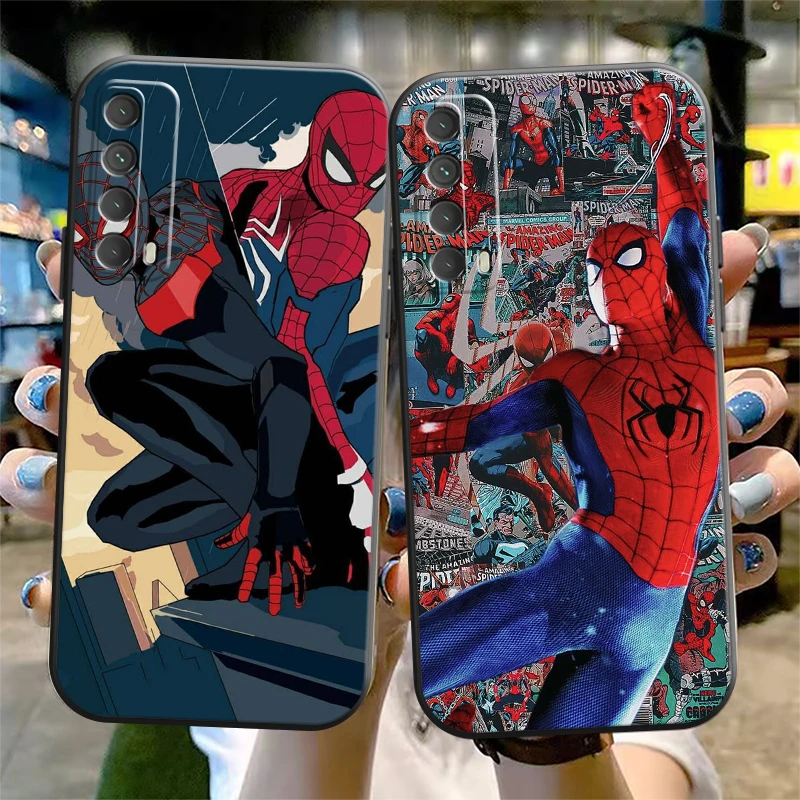 

Popular Marvel Phone Case For Huawei Y7S Y9A Y6 2019 Y7P 2020 Y8S Y7 2019 Y9 2019 Back Silicone Cover Liquid Silicon Carcasa